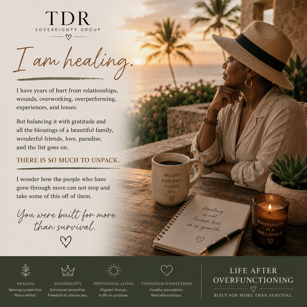 A quiet morning — coffee, journaling, healing